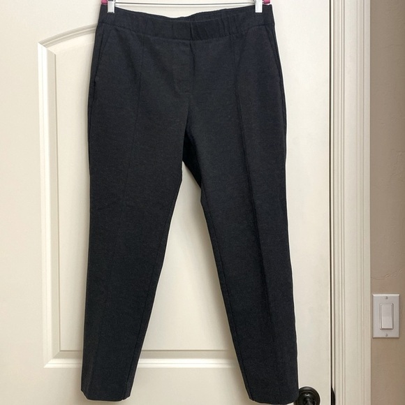 J. Jill Pants - J. Jill Ponte Slim Leg Pants Womens Pull On Elastic Waist Sz L Charcoal Gray